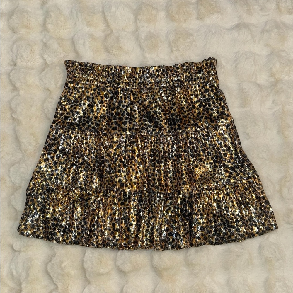 Othilia Louisa Leopard Sequence Skirt
